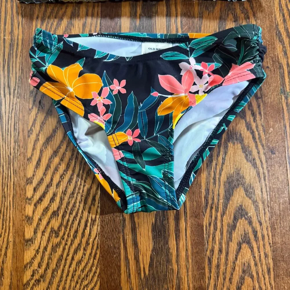 Old Navy 3T Tropical Floral Smocked Off-Shoulder 2-Piece Bikini Swimsuit Set
